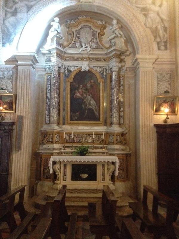 Restauro dell'altare di san Luigi