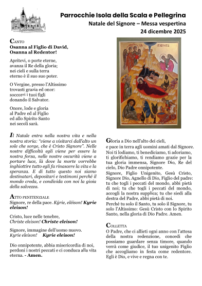 Natale del Signore – Messa vespertina