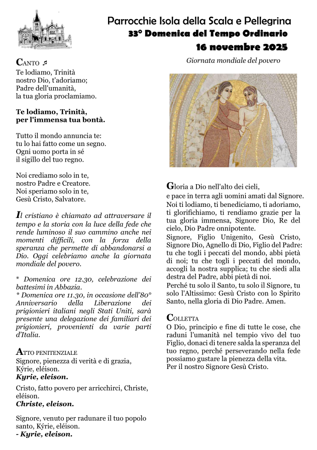 XXXIII Domenica del T. O. - Anno C