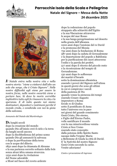 Natale del Signore – Messa della Notte