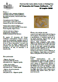 XV Domenica del Tempo Ordinario - Anno C