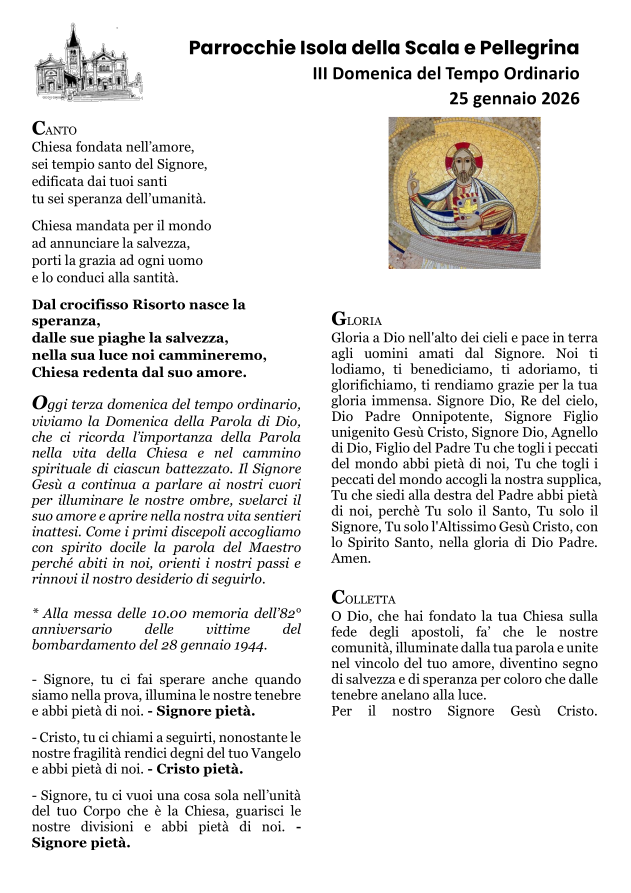 III Domenica del Tempo Ordinario - Anno A