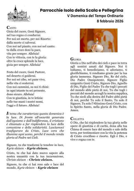 V Domenica del Tempo Ordinario - Anno A