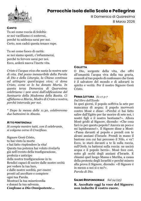 III Domenica di Quaresima - Anno A
