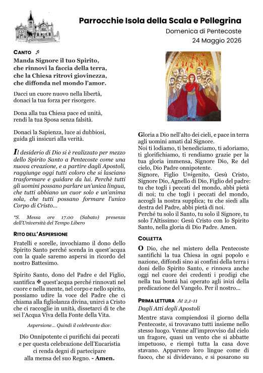 Domenica di Pentecoste - Anno A