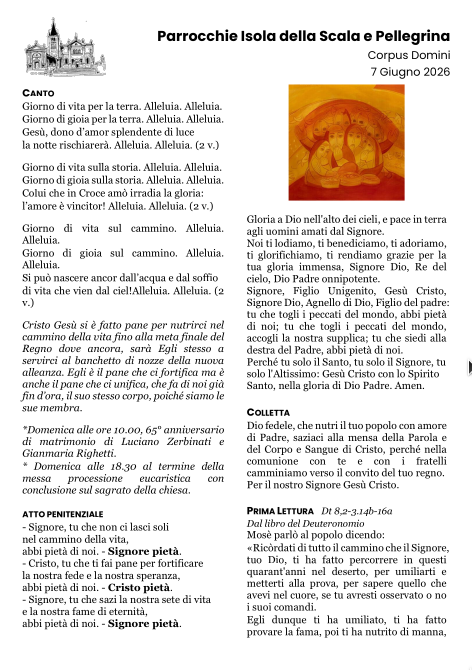Solennità del Corpus Domini - Anno A