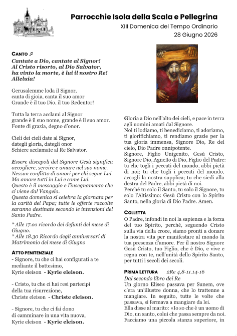 2026_39__XIII_Domenica_del_Tempo_Ordinario_-_Anno_A Domenica del Tempo Ordinario - Anno A