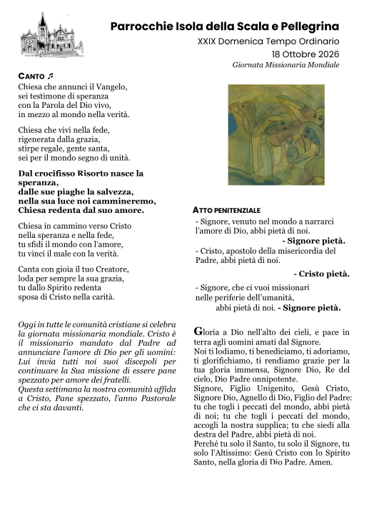 XXIX Domenica del Tempo Ordinario - Anno A