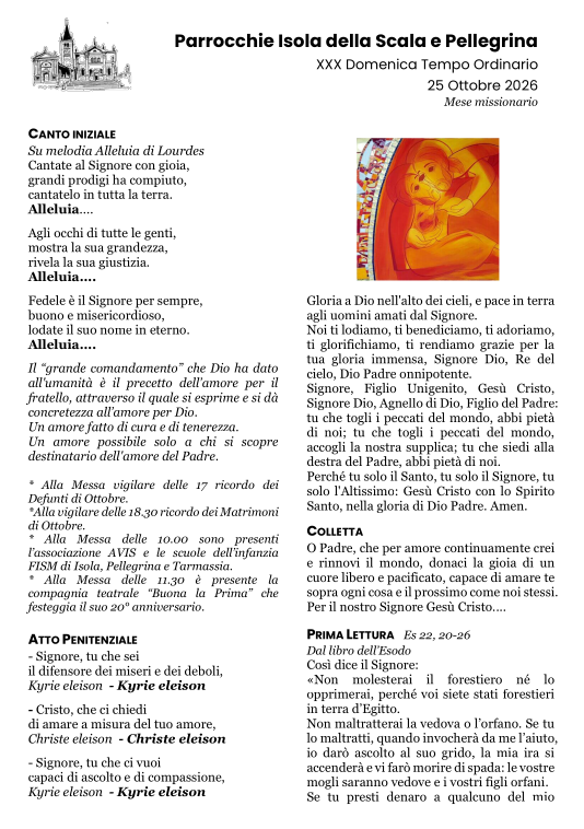 XXX Domenica del Tempo Ordinario - Anno A