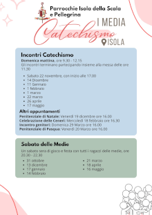 Calendario Catechhismo I Media